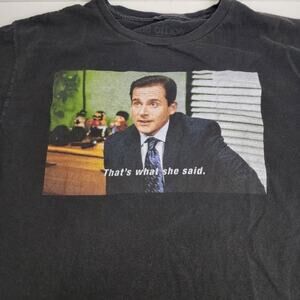 The Office Series "That's What She Said" Black Short Sleeve T-Shirt Men's Size L
